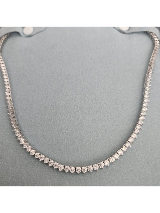 Diamonique Accessories - NWOT Diamonique 12.70 ct tw Round Tennis Necklace, Platinum Clad.